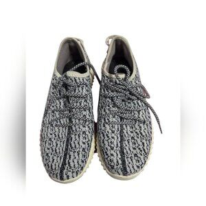Adidas Yeezy Black and White Knit Sneakers